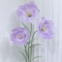Bunga Peony Cornflower Sutra Buatan Tangan Ukuran Besar dari Tulle - Dekorasi Pernikahan Sempurna, Properti Panggung, Pemotretan