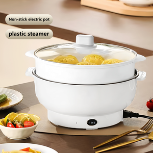 Casserole électrique épaissie et agrandie, panier vapeur multifonctionnel, couvercle en verre trempé, utilisation domestique en extérieur, revêtement antiadhésif, 4L - Product Image 5