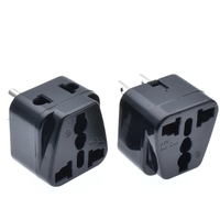 Vente en gros 2 voies 250v 10a CE cuivre universel mis à la terre Amérique 3 broches adaptateur secteur prise US Canada Japon adaptateur de voyage Type B