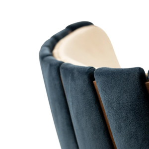 Ensemble de chaises de salle à manger en bois et velours de luxe italien haut de gamme, chaises de salle à manger modernes de luxe AL-DC-02-UCHIWA - Product Image 2
