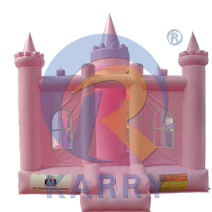 MICO ปราสาทเป่าลมพีวีซีเป่าลมสีพาสเทลเกรดเชิงพาณิชย์ติดตั้งง่ายสีชมพู - Product Image 1