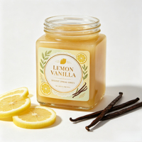 Étiquette personnalisée en feuille d'or citron vanille, autocollant imperméable pour l'emballage des pots de confiture