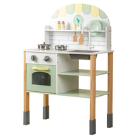 EDULAND Juego de Cocina de Madera Multifuncional Grande para Niños de 2 a 7 Años, Probado para Seguridad, Certificado EN71, Juguete de Simulación Unisex para Jardín de Infancia