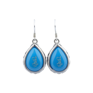 Orecchini a Goccia VitaQ con Pietra Verde, Placcati in Argento, Gioielli Classici da Donna con Incastonatura a Castone - Product Image 1