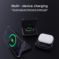 Penyangga ponsel iPhone, 15W pengisian daya cepat untuk iPhone, desain Airpods 2025, dudukan telepon Desktop, lipat baru 3 in 1, dudukan pengisi daya nirkabel