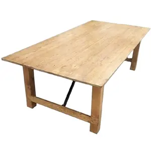 חיצוני עץ מתקפל שולחן לספירה מתקפל חוות שולחן אוכל שולחן