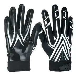Wholesale Super Sticky American Football Wide Receiver Gloves Custom Logo Fielding Gloves For Cold Weather Rugby Gloves