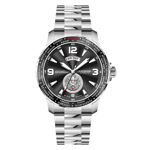 Montre mécanique automatique classique de luxe avec logo personnalisé, cristal saphir 43 mm, or, acier inoxydable 316L, 5 ATM, Miyota 8205, montre pour homme - Product Image 1