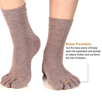 Chaussettes de yoga pour courir cinq doigts avec du coton athlétique
