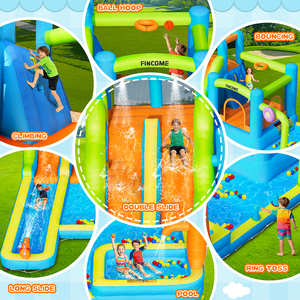 Toboggan aquatique gonflable commercial FBSPORT pour l'été, parc aquatique gonflable, jeu sportif flottant pour adultes, <span class=keywords><strong>mini</strong></span> toboggan gonflable pour <span class=keywords><strong>piscine</strong></span> - Product Image 2