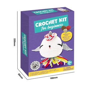 Kit de démarrage pour le crochet et le tricot facile à réaliser soi-même, jouets OEM, pour les débutants, cadeau d'anniversaire pour enfants, licorne - Product Image 3