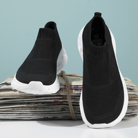 Chaussures de course pour hommes 2026 en promotion – Baskets respirantes en maille légères à enfiler avec semelle amortissante en EVA creuse
