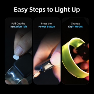 Bracelet LED magnétique en TPU, multicolore, clignotant, lumineux, pour fête, concert, logo personnalisé, vente en gros - Product Image 3