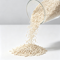 Litière pour chat biodégradable en tofu et fibres de pois, agglomérante, faible teneur en poussière, pour animaux de compagnie, 1,5-2 mm, fabrication en usine, fournitures pour litières pour chats