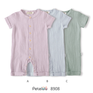 Body <span class=keywords><strong>de</strong></span> muselina para bebés y niños pequeños, mono <span class=keywords><strong>de</strong></span> manga corta con botones <span class=keywords><strong>de</strong></span> madera, <span class=keywords><strong>ropa</strong></span> <span class=keywords><strong>de</strong></span> verano <span class=keywords><strong>de</strong></span> cáñamo, tejido informal, 100% <span class=keywords><strong>de</strong></span> algodón, Unisex - Product Image 6