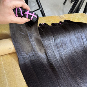 Extensions de cheveux humains vierges vietnamiens lisses et raides, cuticules alignées, couleur naturelle - Product Image 6