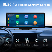 Maustor 10,26 pulgadas Android Auto Carplay REPRODUCTOR DE DVD para coche con pantalla IPS compatible con WiFi/BT/TF tarjeta reproductor Multimedia para Radio de coche