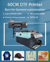 HYCAN Printer DTF Volume Tinggi Baru 600mm 2 Head I13200 Tinta Pigmen Bahan Aluminium Multiwarna 110/220V Otomatis 1 Tahun