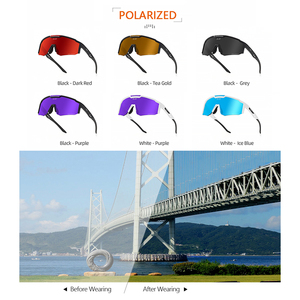 Lunettes de soleil de sport polarisées OEM TR90 avec logo de marque, lunettes de vélo de montagne de haute qualité, lunettes de protection sportives - Product Image 6