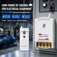 Sakelar Kontrol Jarak Jauh RF Relay 100A Tugas Berat untuk Pompa, Motor, Kipas, dan Peralatan Industri HT-2110KG