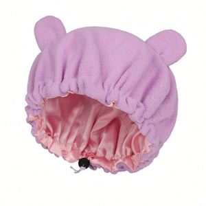 Bonnets de douche réutilisables pour bébés et enfants aux cheveux longs/épais, motif animal de dessin animé mignon, double couche, cadeau - Product Image 3