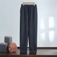 Nouveau pantalon large en cachemire pour homme, décontracté et élastique, idéal pour l'automne et l'hiver