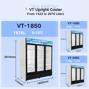Commercial 3 Door Refrigerator <strong>Fridge</strong> Glass Door <strong>Pepsi</strong> Cooler Display <strong>Fridge</strong> - Product Image 2