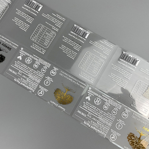 Không thấm nước rõ ràng sticker cho tinh dầu chai mỹ phẩm Sticker nhãn trong suốt với lá vàng mỹ phẩm trong suốt Sticker - Product Image 6