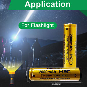 Vapcell INR16650 M20 3,6 В 2000 мАч 8A литий-ионная аккумуляторная батарея для газового счетчика и электромобиля для использования камеры - Product Image 4