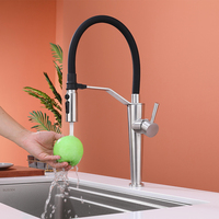 Robinets mélangeurs d'évier de cuisine populaires Stanisteel acier brossé Nickel mélangeur d'eau chaude et froide robinet de pulvérisation extractible utilisation de la cuisine