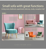 Fauteuil moderne de salon de haute qualité, 2 places, en velours rose/gris capitonné, avec pieds en bois massif, pour l'ameublement de la maison