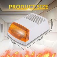 Sirena de Luz Estroboscópica Personalizada de 128dB, DC9-28V, Carcasa Blanca, Indicador LED Rojo, Alarma Cableada Impermeable
