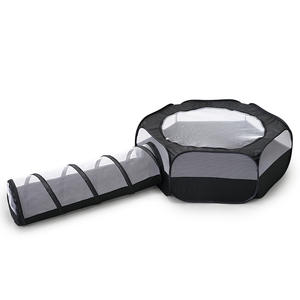 Draagbare Buitentuin Hek Met 3 Metalen Staaf Voor Kitten Puppy Konijnen Huisdier Kooi Tent Met Mesh <span class=keywords><strong>Tunnel</strong></span> Speelgoed Oxford Pet Box - Product Image 4