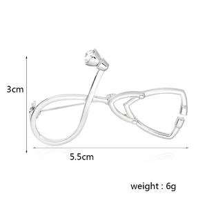 Toplu özel siyah kaplama film yumuşak yaka stetoskop emaye pimleri pirinç serigraf hediyeler için dijital baskı kesme Die - Product Image 5