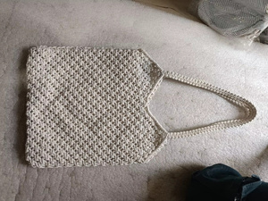 Sac à main décontracté en coton macramé vintage, fait main, avec deux poignées, pour la plage, les voyages et l'usage quotidien, pour femmes - Product Image 5