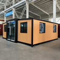 Maison conteneur extensible standard australienne sur roues, maison conteneur modulaire extensible avec terrasse, en kit plat