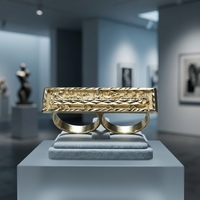 Bague Pharaon en laiton plaqué or JXX Jewelry, taille ajustable, style hip-hop, unisexe