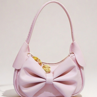 Sac à main classique pour enfants avec nœud papillon, sac à bandoulière tendance pour petite fille, sac à main à chaîne, joli sac fourre-tout pour enfants
