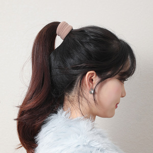 Thickened Hair Tie High Elasticity Seamless Solid Color Knitted Hair Accessory For Women Casual Style <b>Mixed</b> Colors 10 Pcs <b>Box</b> - Product Image 2