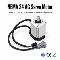 Moteur servo AC 220V avec variateur 200W 0.64Nm, bride 60mm, NEMA 23, 3000 tr/min, IP54, CE, 5 paires de pôles, efficacité IE3 pour l'automatisation