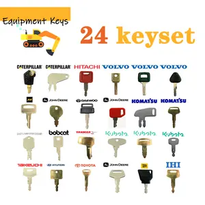 Keyman 24 Keys Set Machinery Parts Excavator Keys Heavy Equipment Construction Ignition Key