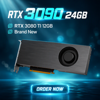 Server AI OEM Geforce RTX 3080Ti 3080 Kartu Video 12GB RTX 3090 24GB DDR6X Turbo GPU Kartu Grafis