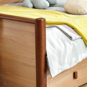 121329 Quanu cama de madera nórdica moderna personalizada con almacenamiento juegos de dormitorio moderno cama de madera para <span class=keywords><strong>adolescentes</strong></span> con almacenamiento de estantería - Product Image 3