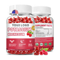 Gummies de citrate de potassium et de magnésium sans sucre en vrac pour les jambes et le sommeil, supplément d'électrolytes à absorption élevée, nutrition immunitaire et sportive