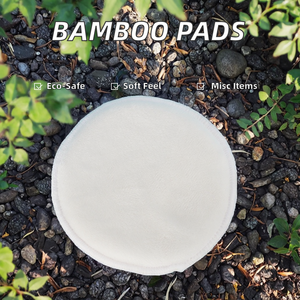 Vente en gros de tampons ronds en coton de bambou beige Meanlove à 2 couches, réutilisables et zéro déchet, pour le démaquillage - Product Image 5