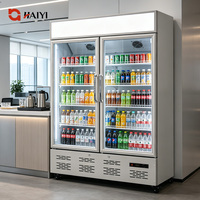 Réfrigérateur commercial pour boissons, vitrine réfrigérée avec porte en verre, refroidisseur de boissons pour supermarché