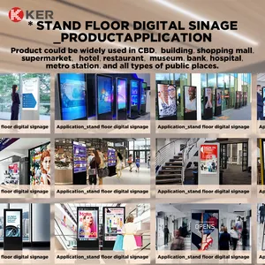 32 인치 상호 작용하는 간이 건축물 상업적인 LCD 스크린 대 지면 광고 비 접촉 전시 디지털 방식으로 Signage 및 전시