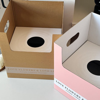 Nouveauté Pot à bonsaï unique Boîte à fleurs Boîte à fleurs carrée pliée pour fleuriste Matériel d'emballage