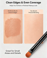 Pinceau de maquillage professionnel pour estomper le fond de teint liquide et le correcteur, poils synthétiques doux, outil de beauté pour un fini impeccable