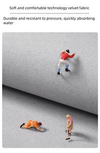 <span class=keywords><strong>Tapis</strong></span> de porte carré pour l'ambiance de Noël transfrontalière, résistant à la saleté, résistant à l'usure, facile d'entretien, motif bonhomme de neige - Product Image 6